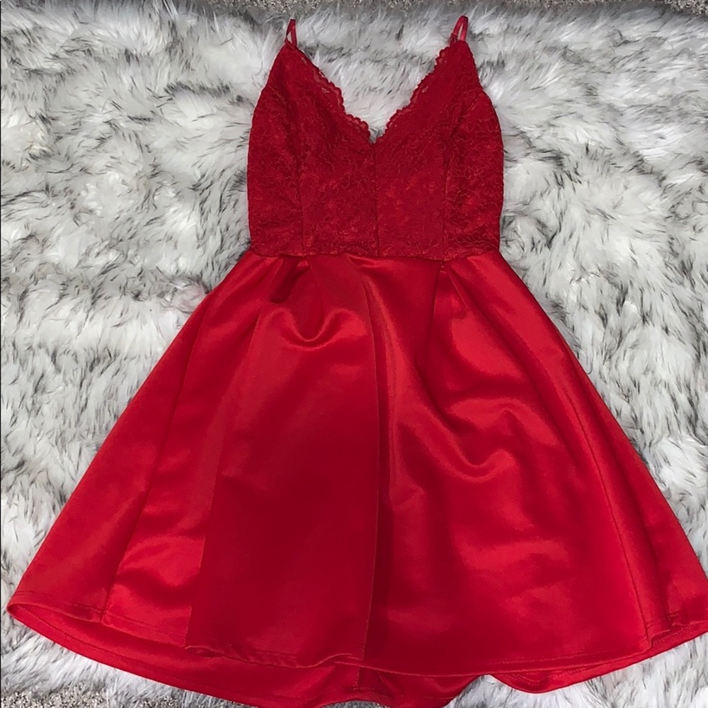 Charlotte Russe Red Skater Dress